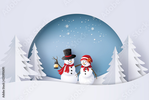 snow man in the village