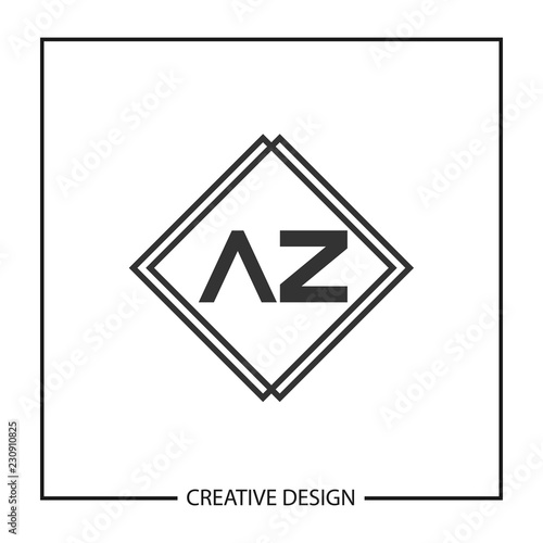 Initial Letter AZ Logo Template Design Vector Illustration