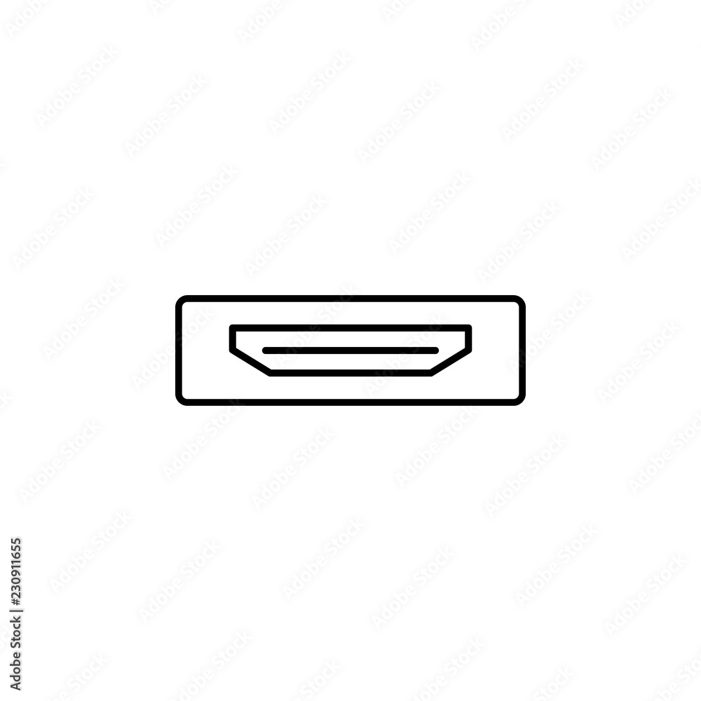 HDMI icon. Element of television icon for mobile concept and web apps. Thin line HDMI icon can be used for web and mobile HDMI icon. Element of television icon for mobile concept and web apps. Thin line HDMI icon can be used for web and mobile