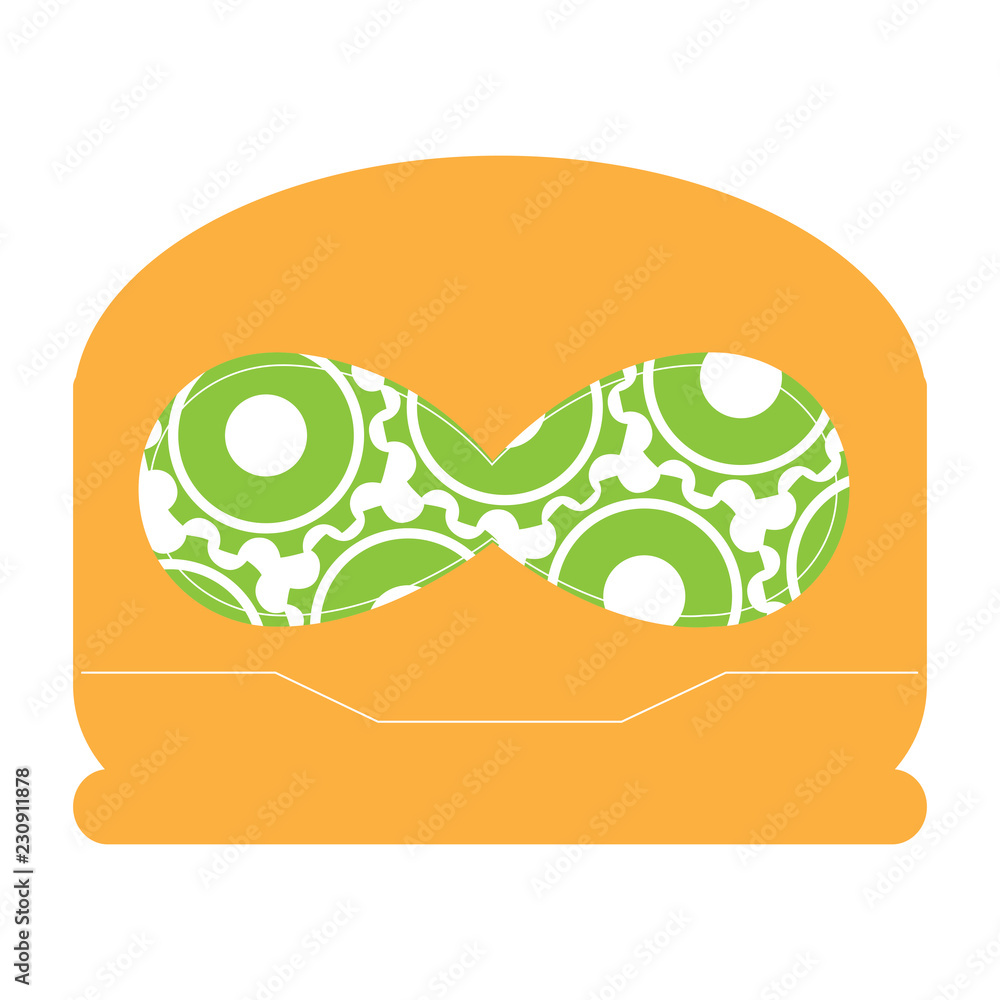 Obraz premium Robot toy head image. Vector illustration design