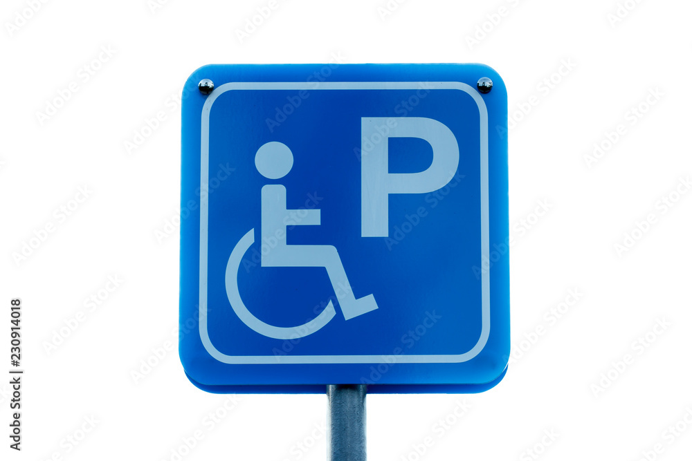 Parking for disabled badge. Parking for disabled badge.