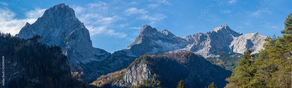 Totes Gebirge mit Spitzmauer, Brotfall und Großer Priel Panorama
