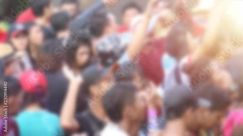 Wallpaper Mural People have fun dancing at outdoor foam party in Songkran festival in Thailand Torontodigital.ca