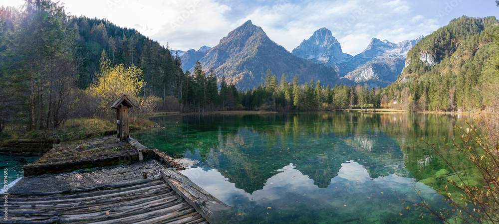 Schiederweiher Polsterlucken Rundweg Panorama Stock Photo | Adobe Stock