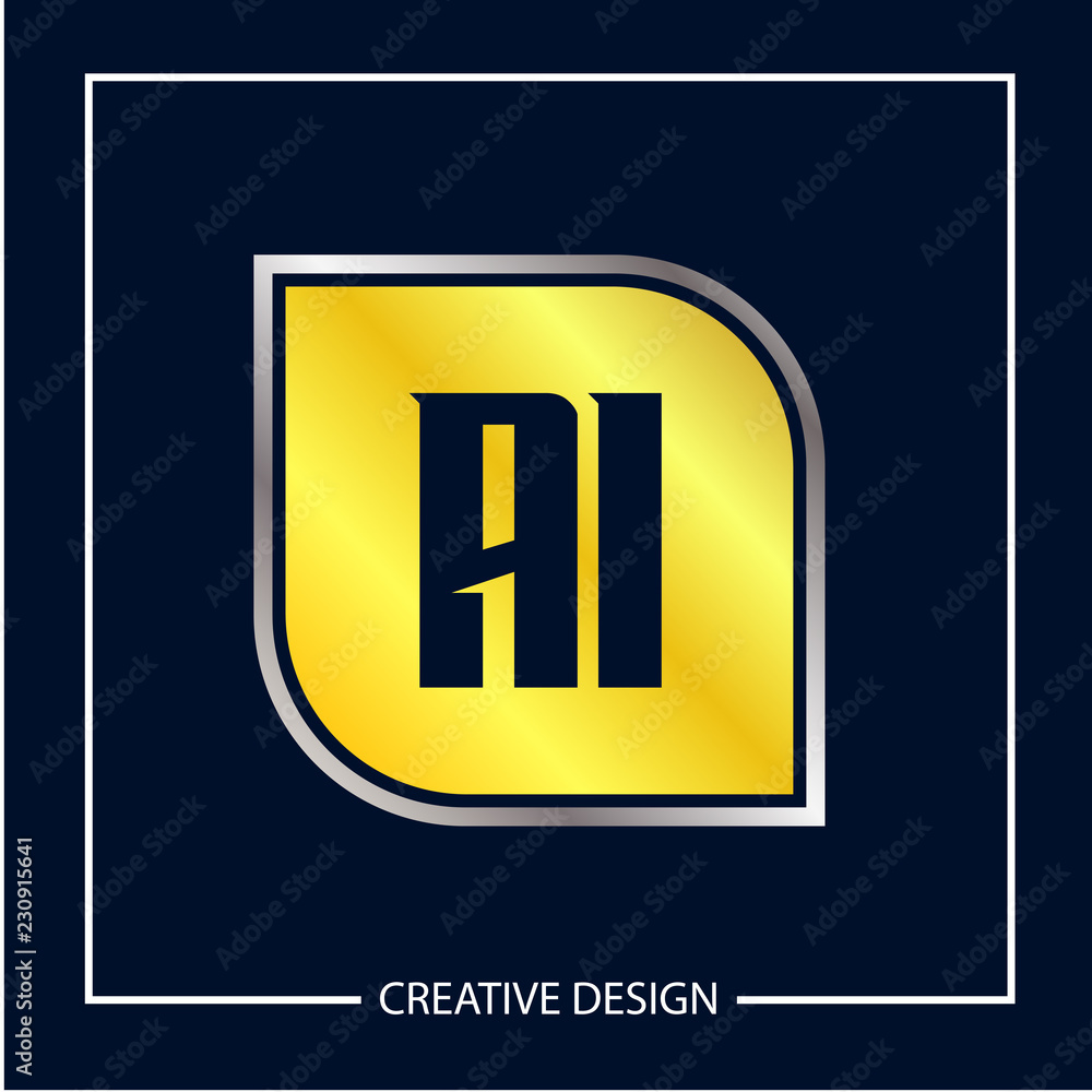 Initial Letter AI Logo Template Design Vector Illustration Initial Letter AI Logo Template Design Vector Illustration