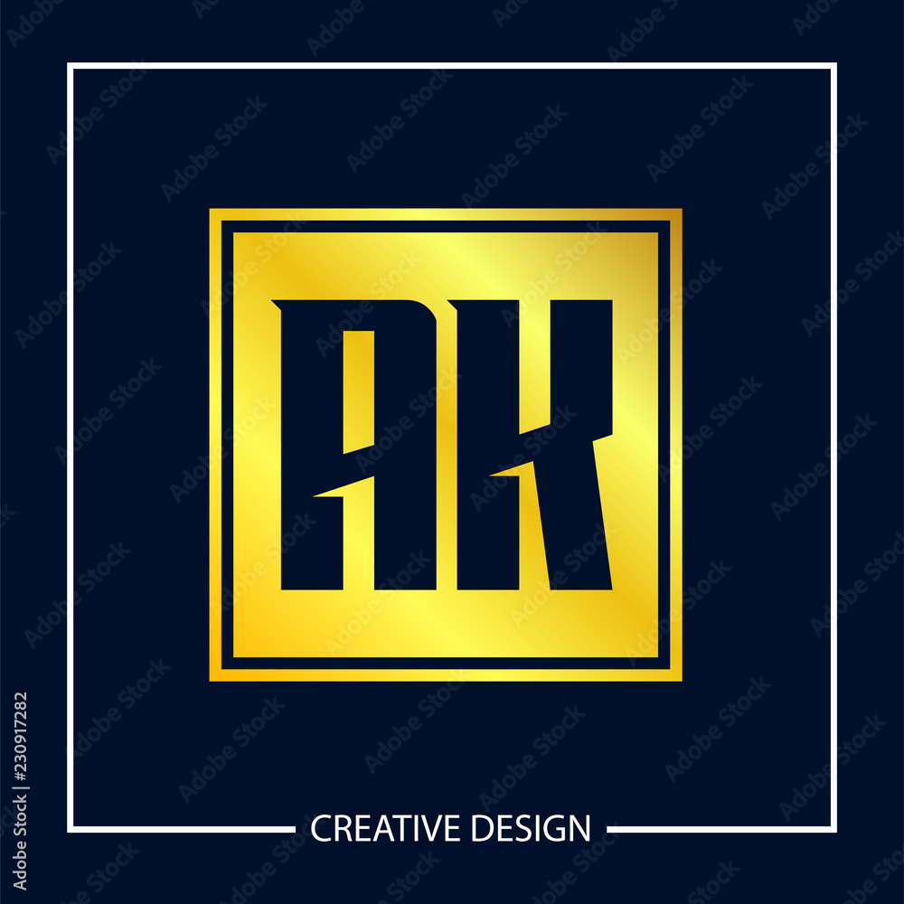 Initial Letter AK Logo Template Design Vector Illustration Initial Letter AK Logo Template Design Vector Illustration