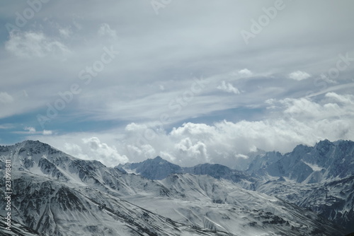 Pamir Mountains, glacier peak in the fog © Jonny