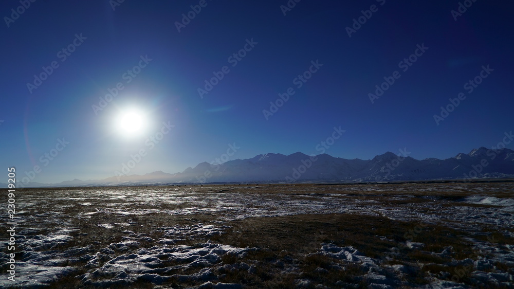 Pamir, mountains, glacier, high plateau