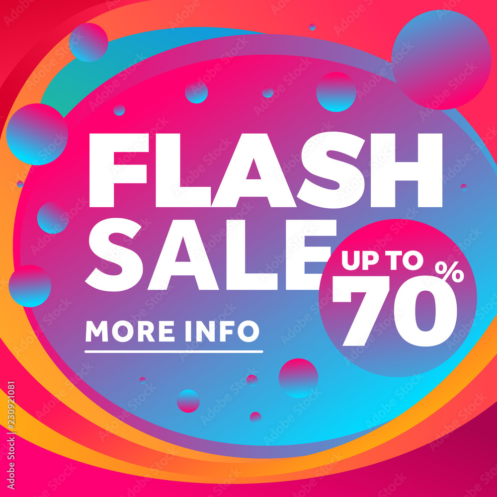  Abstract colorful flash sale modern background