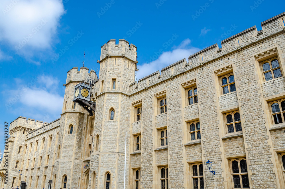 The Tower of London, officially Her Majesty's Royal Palace and Fortress of the Tower of London, is a historic castle