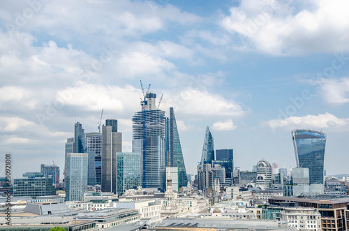 View over city of London from St Paul's cathedral,London, United Kingdom
