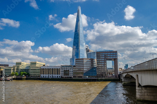 View over The Shard and sights of the city of London, United Kingdom