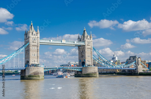 Tower Bridge in London on a beautiful day,London,United Kingdom.