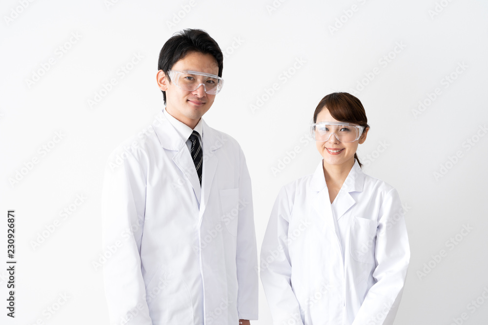 portrait of asian medical group on white background portrait of asian medical group on white background