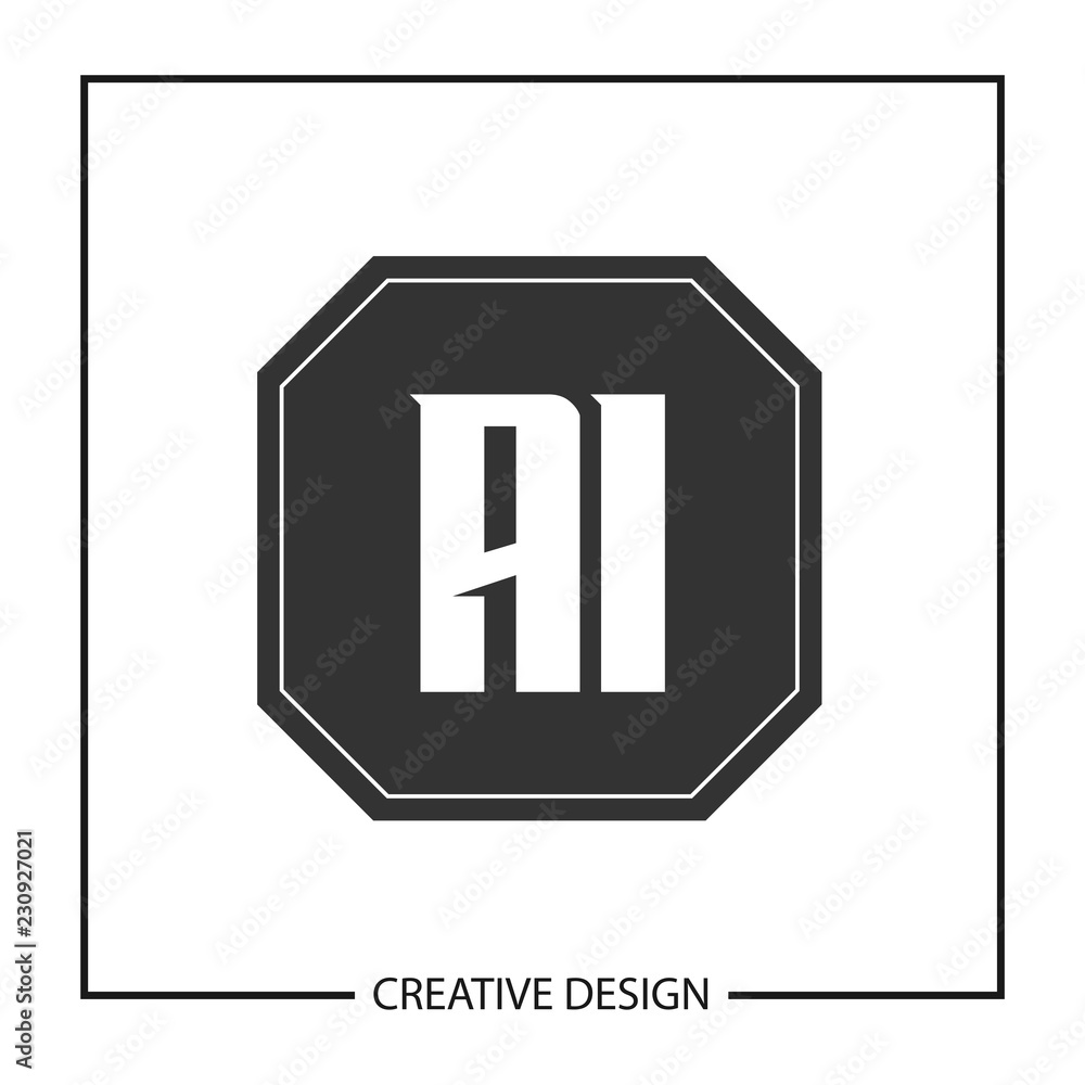 Initial Letter AI Logo Template Design Vector Illustration Initial Letter AI Logo Template Design Vector Illustration