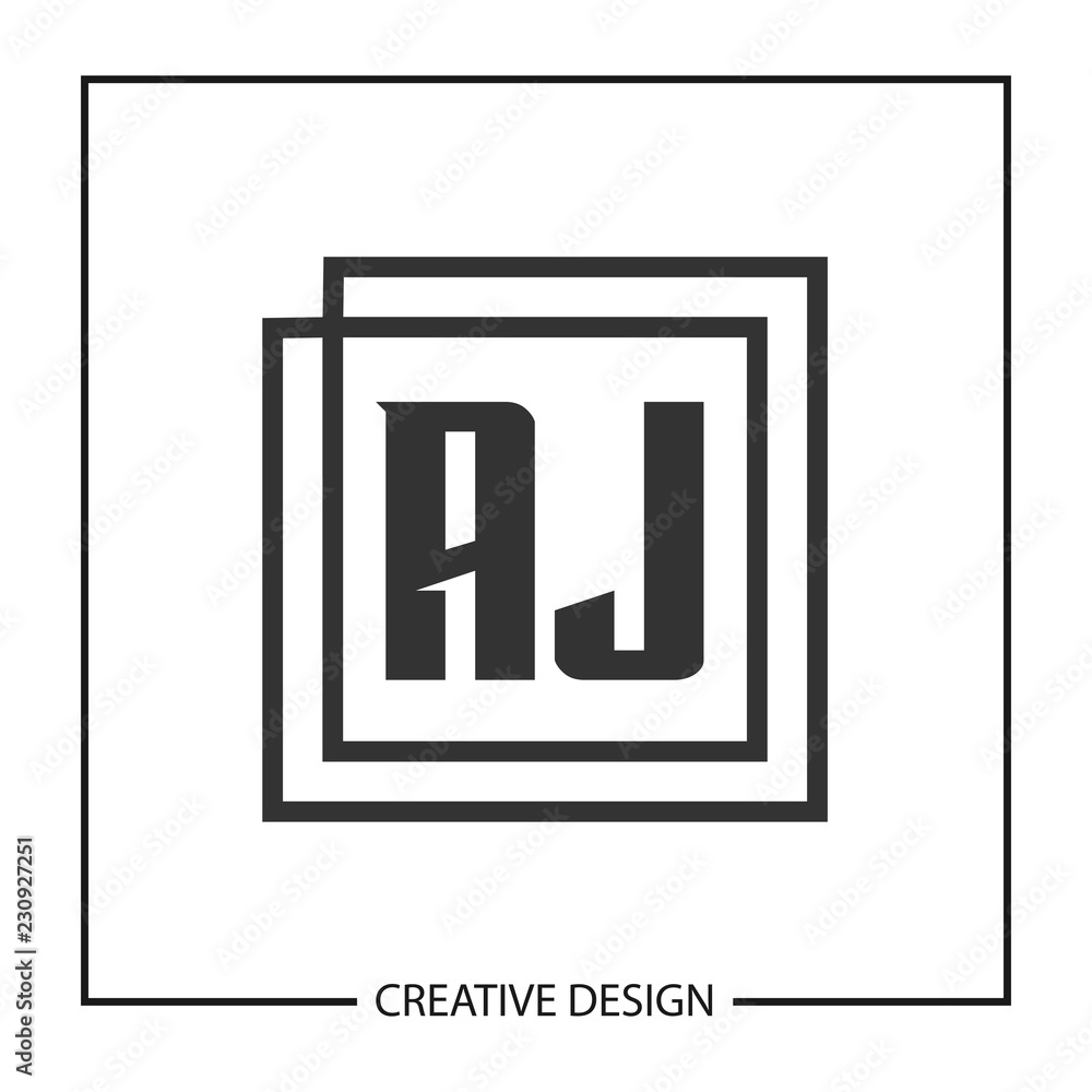 Initial Letter AJ Logo Template Design Vector Illustration Initial Letter AJ Logo Template Design Vector Illustration