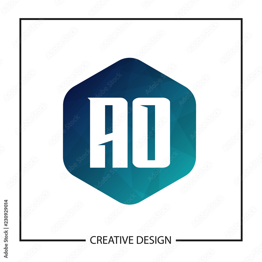 Initial Letter AO Logo Template Design Vector Illustration Initial Letter AO Logo Template Design Vector Illustration