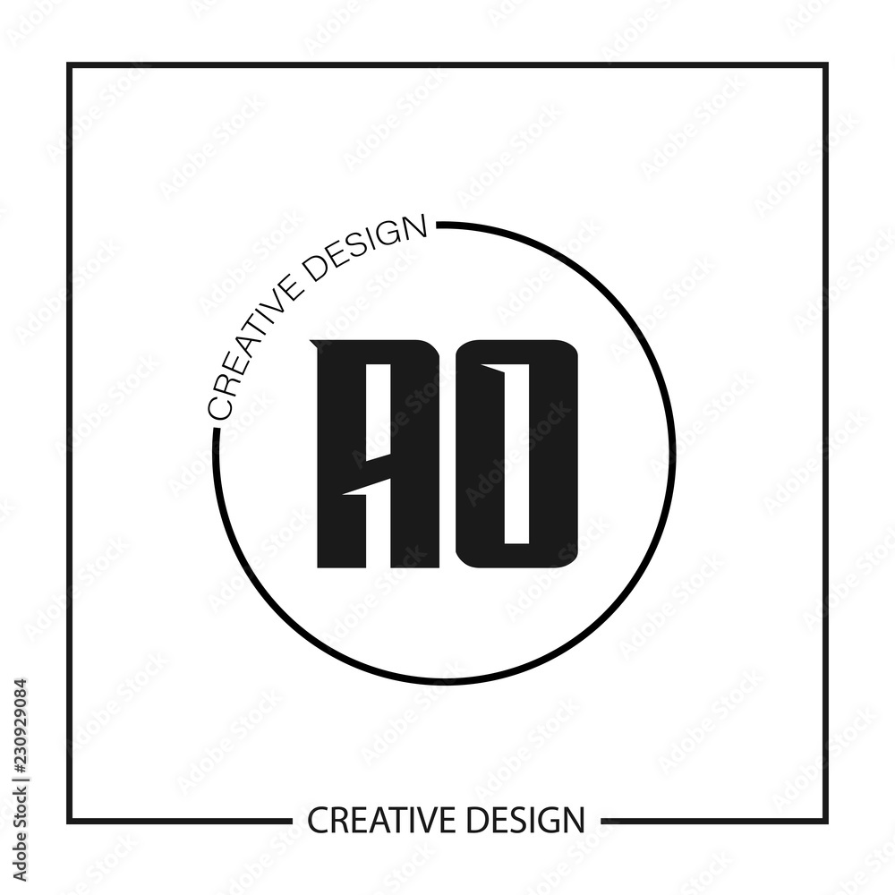Initial Letter AO Logo Template Design Vector Illustration Initial Letter AO Logo Template Design Vector Illustration