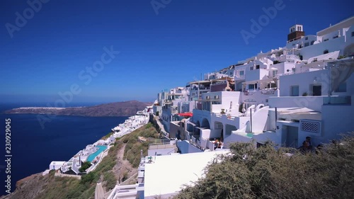 The village of imerovigli on the island of santorini, greece. photo