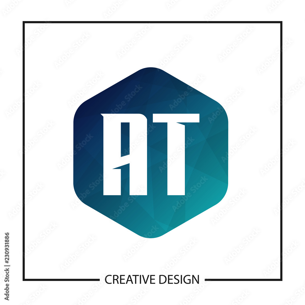 Initial Letter AT Logo Template Design Vector Illustration Initial Letter AT Logo Template Design Vector Illustration