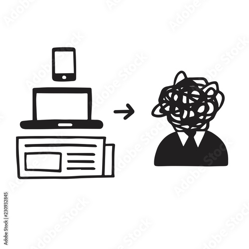 Media News Manipulation Illustration Vector Icon Drawing 