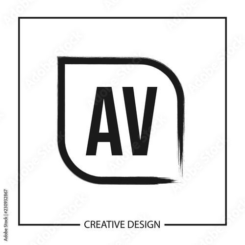 Initial Letter AV Logo Template Design Vector Illustration