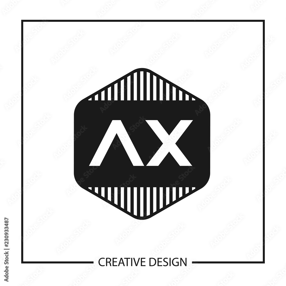 Initial Letter AX Logo Template Design Vector Illustration Initial Letter AX Logo Template Design Vector Illustration