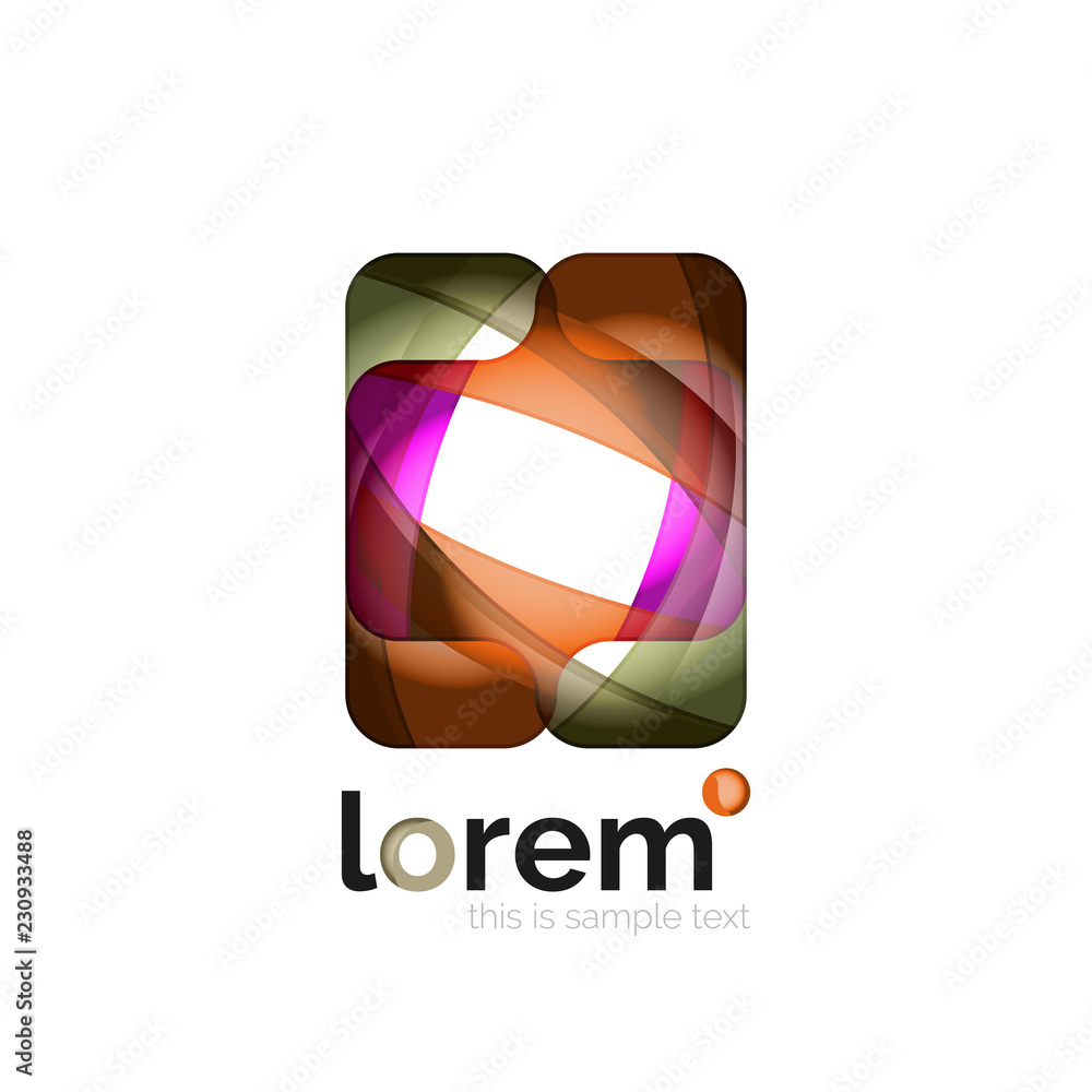 Abstract geometric business icon Abstract geometric business icon