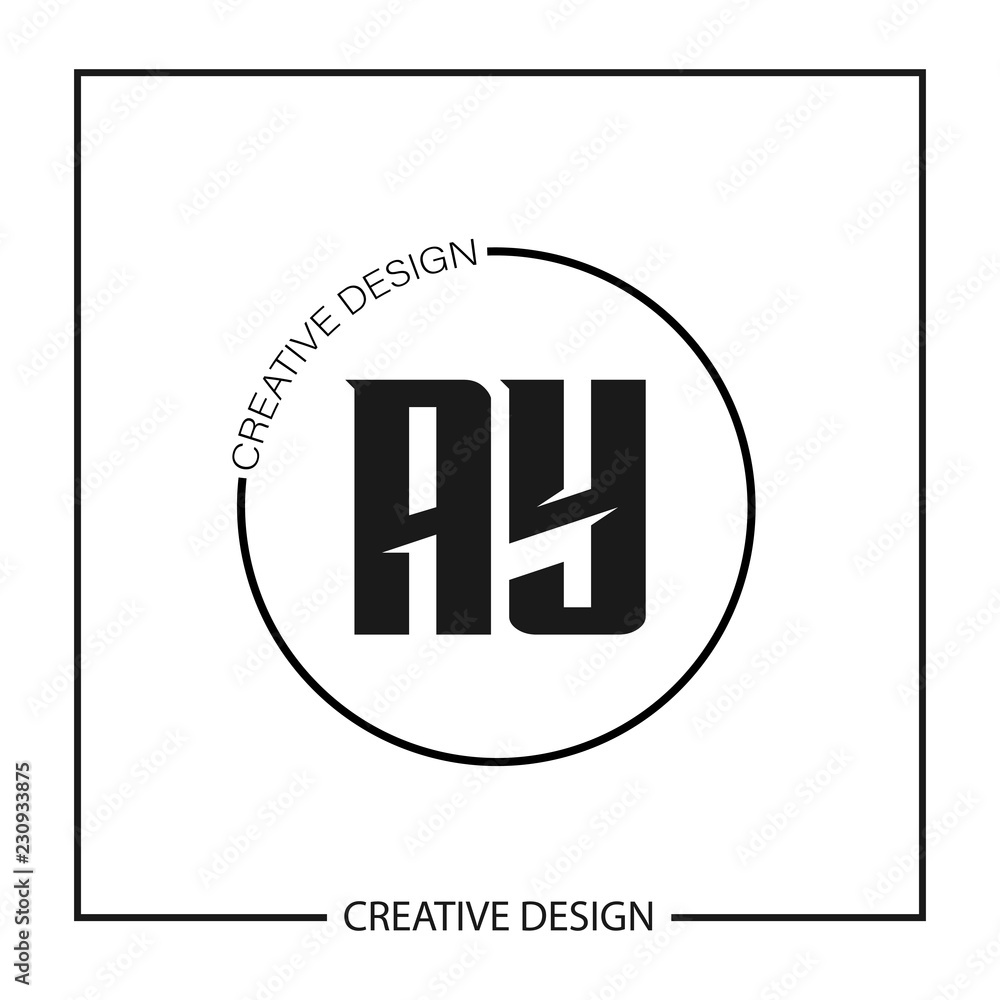 Initial Letter AY Logo Template Design Vector Illustration Initial Letter AY Logo Template Design Vector Illustration