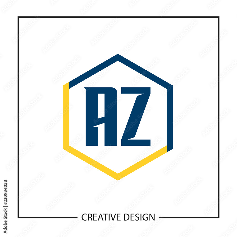Initial Letter AZ Logo Template Design Vector Illustration Initial Letter AZ Logo Template Design Vector Illustration