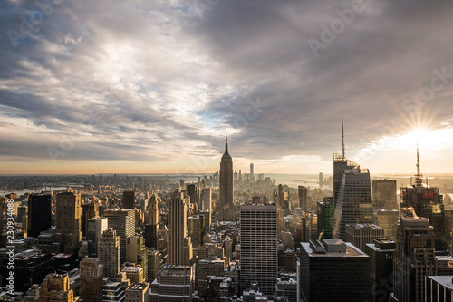 Aerial view of the New York City skyline photo