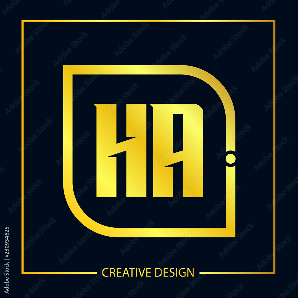 Initial Letter HA Logo Template Design Vector Illustrator Initial Letter HA Logo Template Design Vector Illustrator