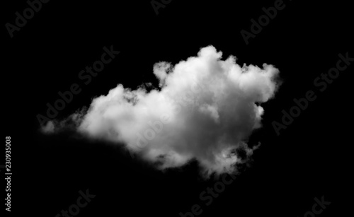 White clouds on black background