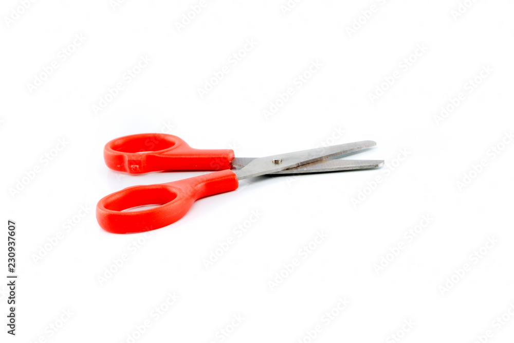 Red Scissors isolated on white background Red Scissors isolated on white background