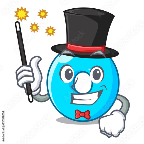 Magician number zero isolated on the mascot