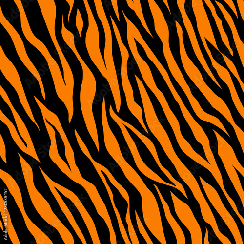 Abstract exotic pattern. Brown tiger background. Vector image. Seamless pattern.