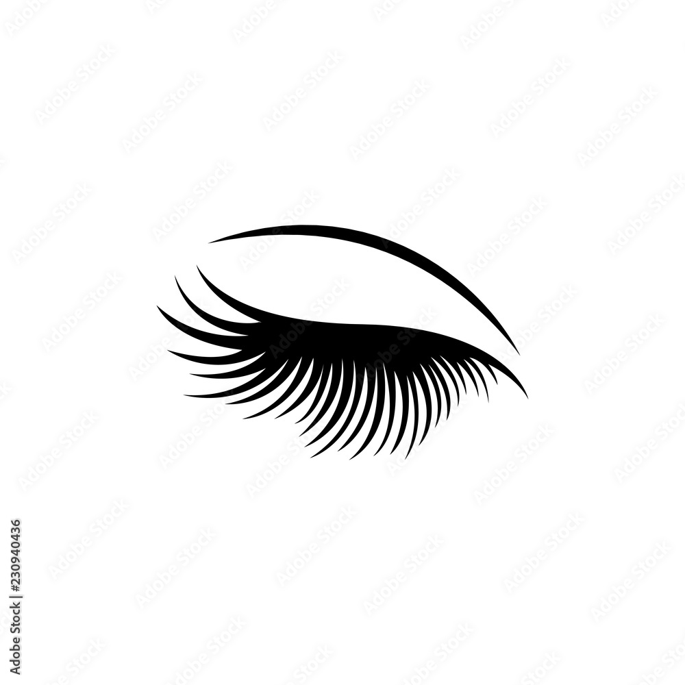 Obraz premium eyelashes logo icon design template vector