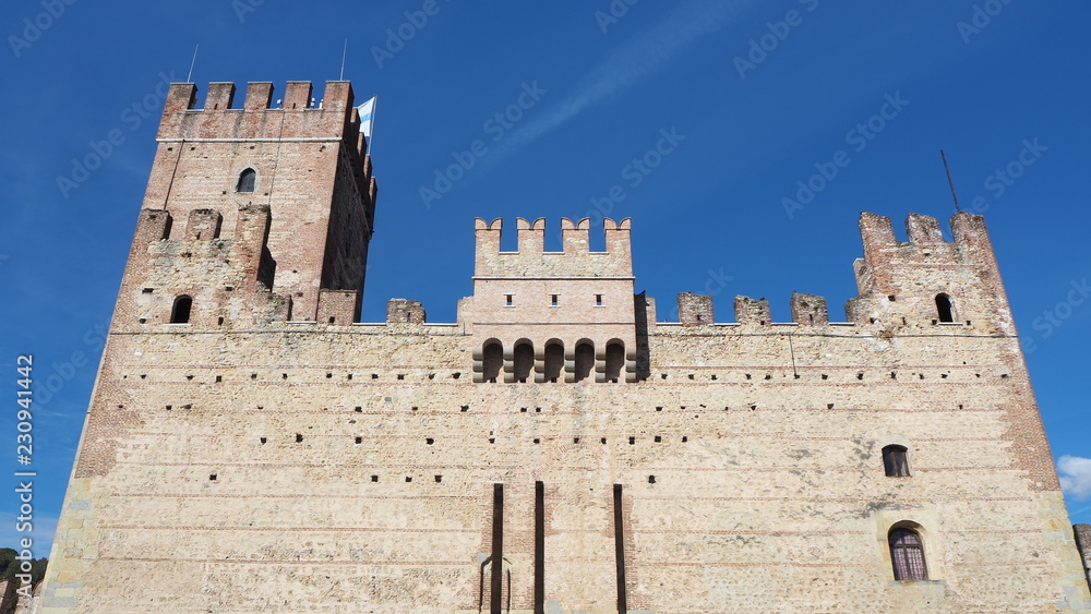 Marostica, Vicenza, Italy. The castle at the lower part of the town
