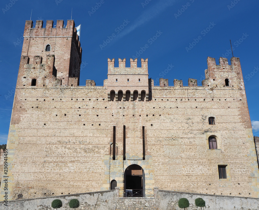 Marostica, Vicenza, Italy. The castle at the lower part of the town