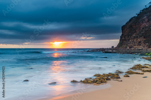 Sunrise Seascape and Cloudy Sky © Merrillie