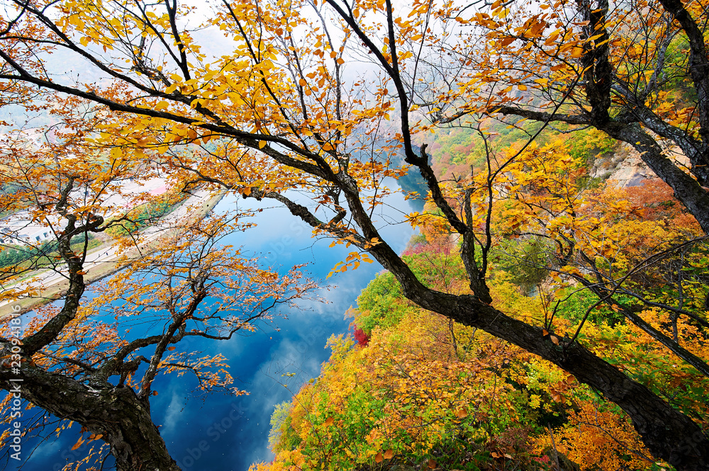 Benxi Guanmen mountain of China autumn scenic. Benxi Guanmen mountain of China autumn scenic.