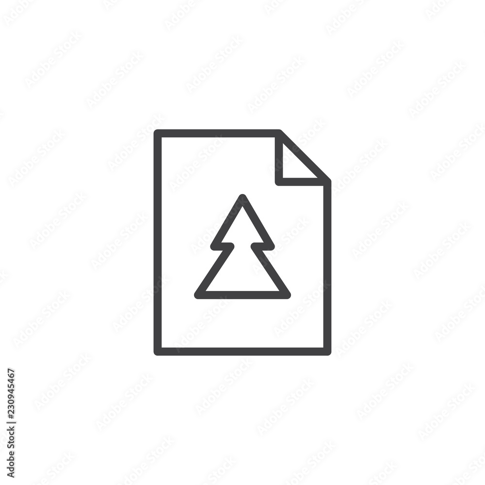 Christmas card outline icon. linear style sign for mobile concept and web design. xmas tree greeting card simple line vector icon. Symbol, logo illustration. Pixel perfect vector graphics Christmas card outline icon. linear style sign for mobile concept and web design. xmas tree greeting card simple line vector icon. Symbol, logo illustration. Pixel perfect vector graphics