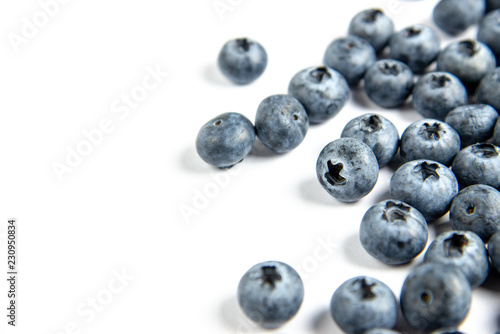 Blueberry on white background,Food concept background.