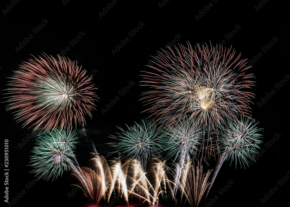 fireworks on the sky display for background. fireworks on the sky display for background.
