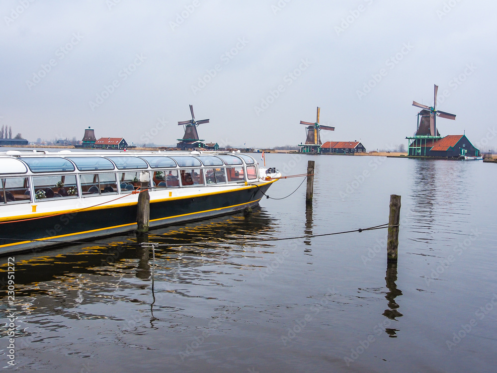 Boat transport at Zaanse Schans Boat transport at Zaanse Schans