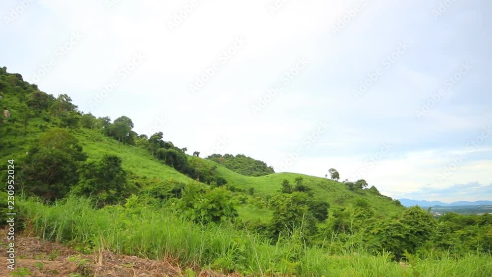 Moutain with bluse sky , panning video Moutain with bluse sky , panning video