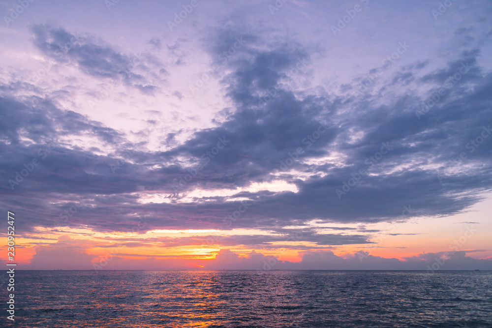 Sunset sky background.