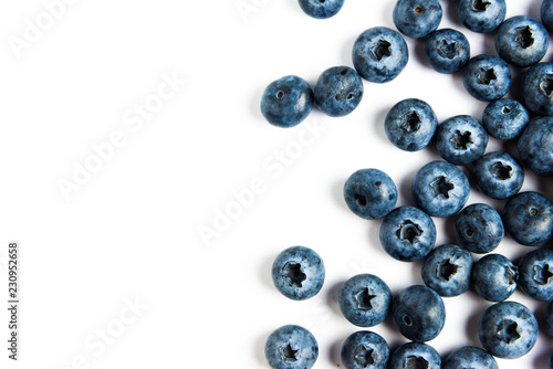 blueberry on white background.