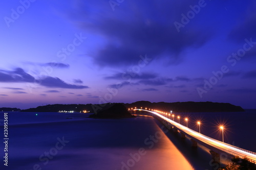 角島大橋の夜景