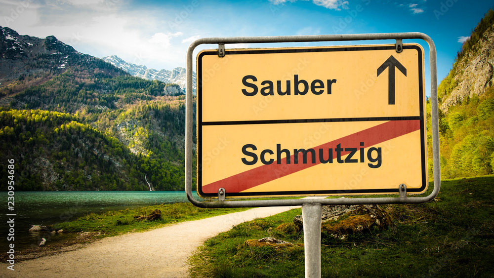 Schild 379 - Sauber Schild 379 - Sauber